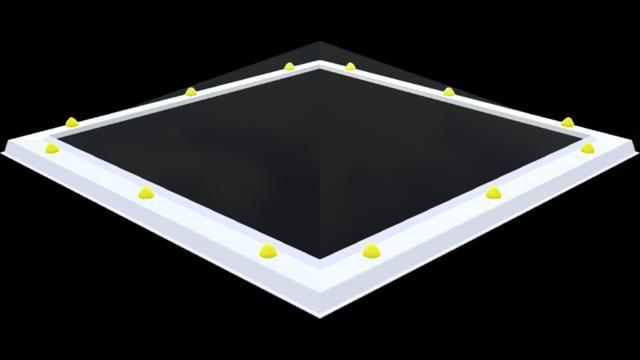 Skylux - Coupole pyramidale acrylique 3P - pmma clair 0800x0800mm