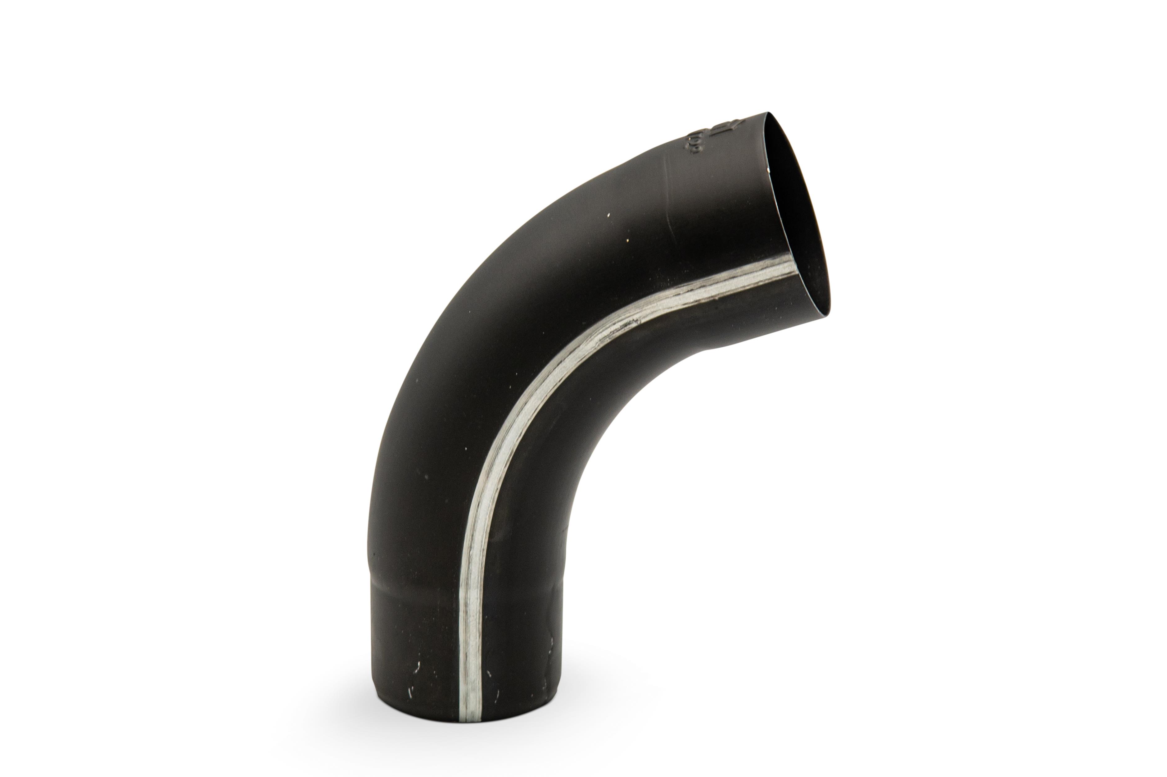 Coude rond 060 72° Zinc Noir