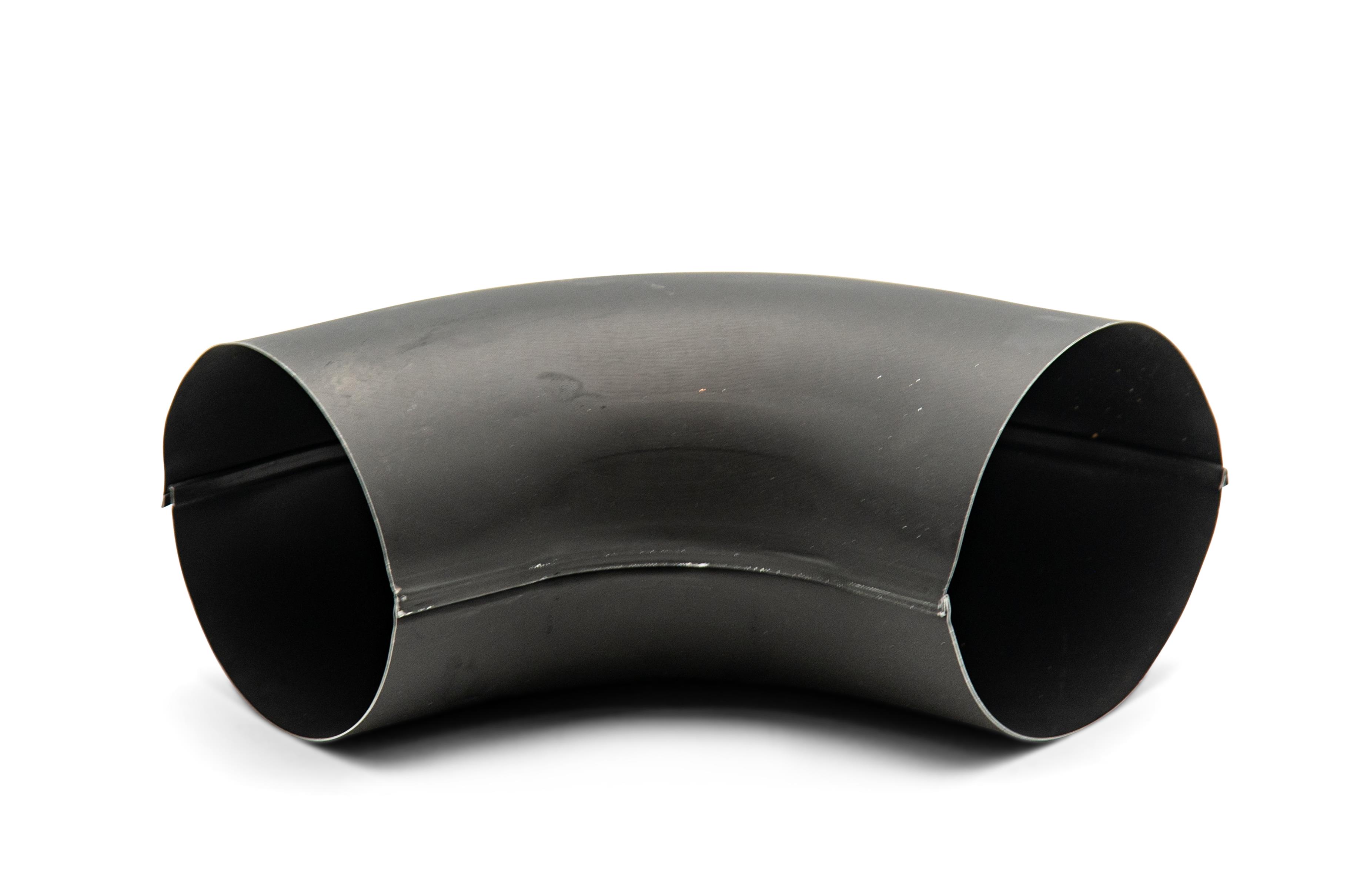 Coude rond 120 72° Zinc Noir