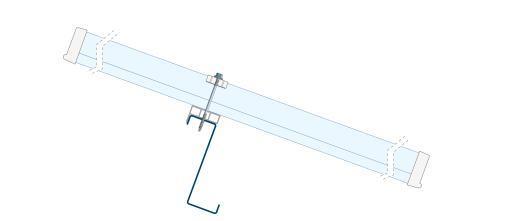 JI - Entretoise pvc blanc 10mm thermoroof long: 975mm
