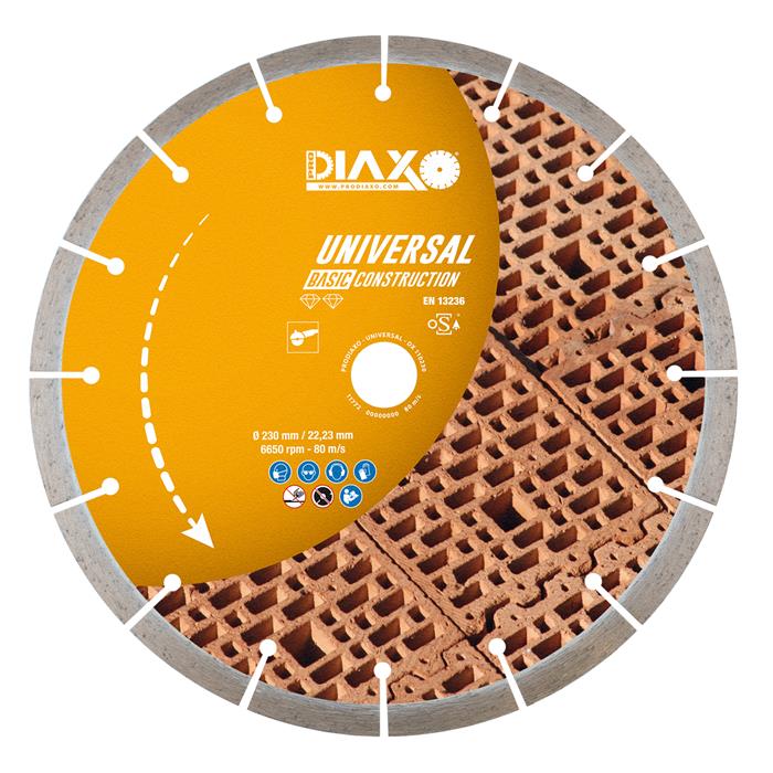 PRODIAXO - Disque diamanté UNIVERSAL - 230 X 22,2 mm - Basic Construction