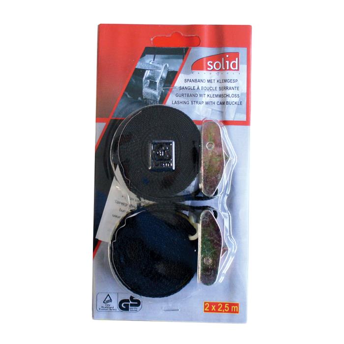 SOLID - Sangle 25 mm x 2,5 m type ceinture avec boucle en zamac