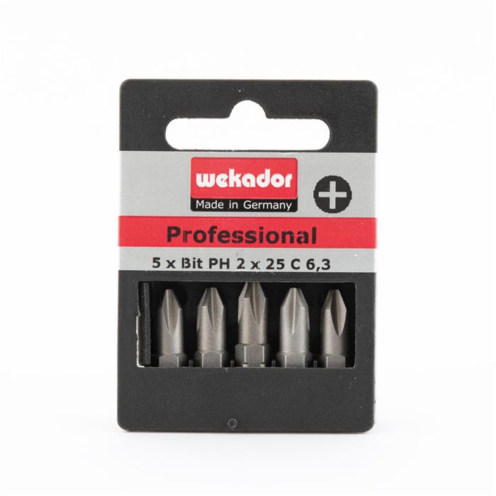 WEKADOR - Set de 5 embouts "Top Five" - PH2 - 25 mm