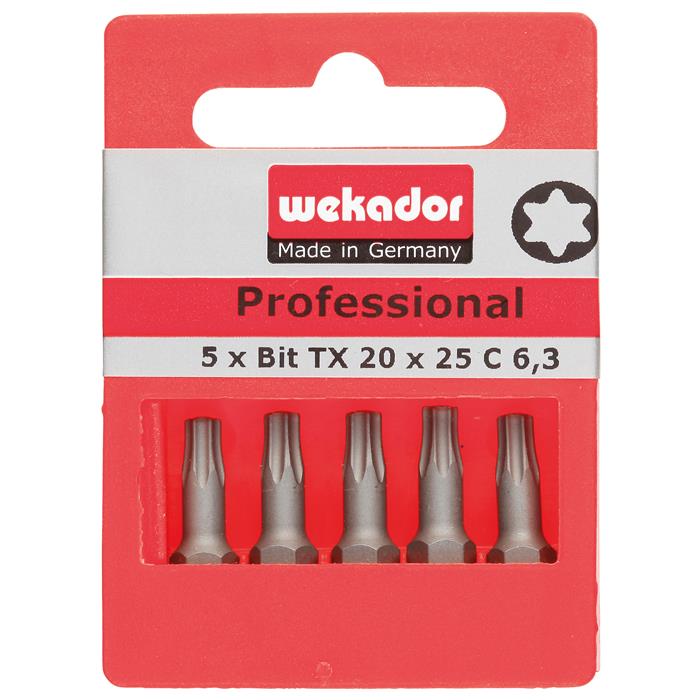 WEKADOR - Set de 5 embouts "Top Five" - TX 15 - 25 mm