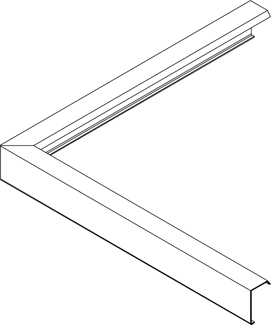 Roval - Angle extérieur DUPLO 60mm profil externe RAL 9005MAT