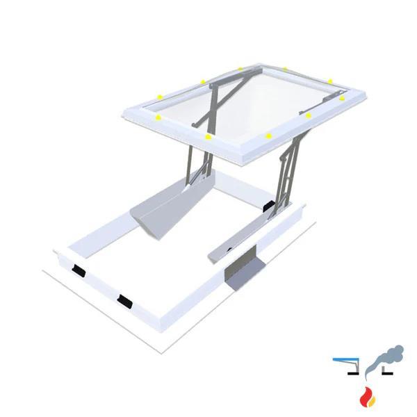 Skylux - Skymax CE avec costière PVC 16/00 0900x1200mm