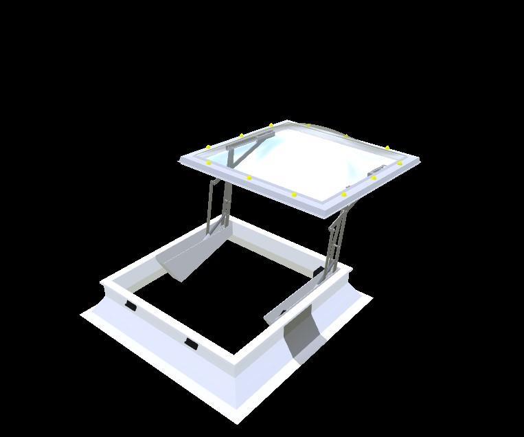 Skylux - Skymax CE avec costière PVC 30/20 1000x1000mm
