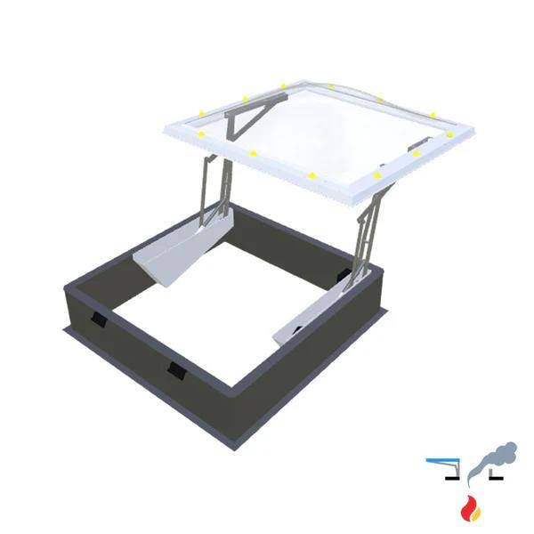 Skylux - Skymax CE avec costière métallique 30cm 1000x1000mm