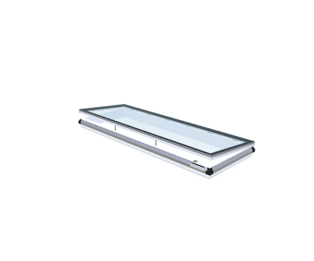 Skylux - Coupole en verre iWindow2 100x300 ouvrante + Cost. PVC 20/00 clair
