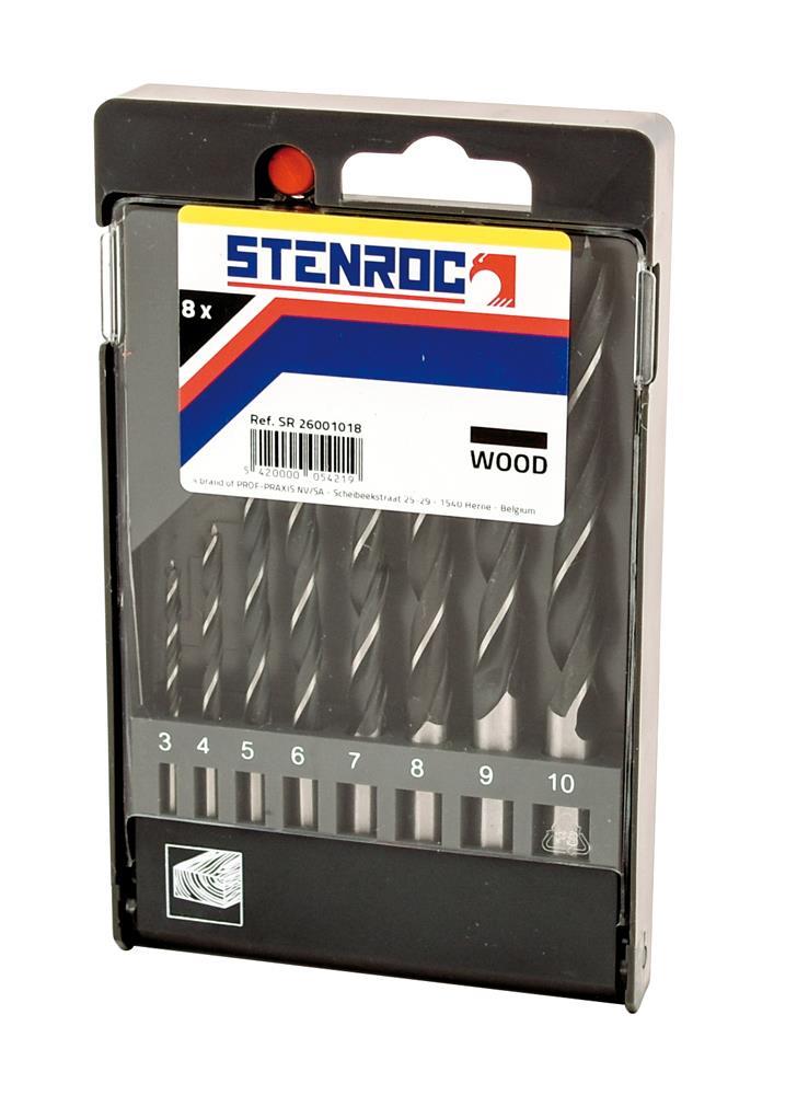 STENROC - WOOD Set de mèches à bois 8 pcs. (3-10mm)