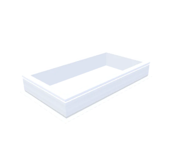 Skylux - Costière PVC 20/00 EPB avec pied 0600x1200mm