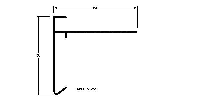 Roval - Rive standard 060x64mm - RAL 7021