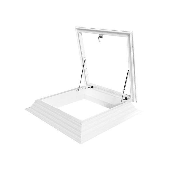 Skylux - Costière ouvrante PVC 16/20 accès toit. manuel simple 1000x1000mm