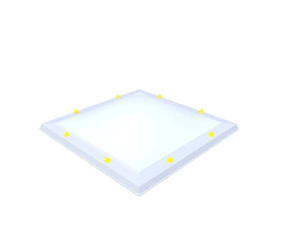 Skylux - Coupole bombée acrylique 1P - pmma opalin 0850x0850mm