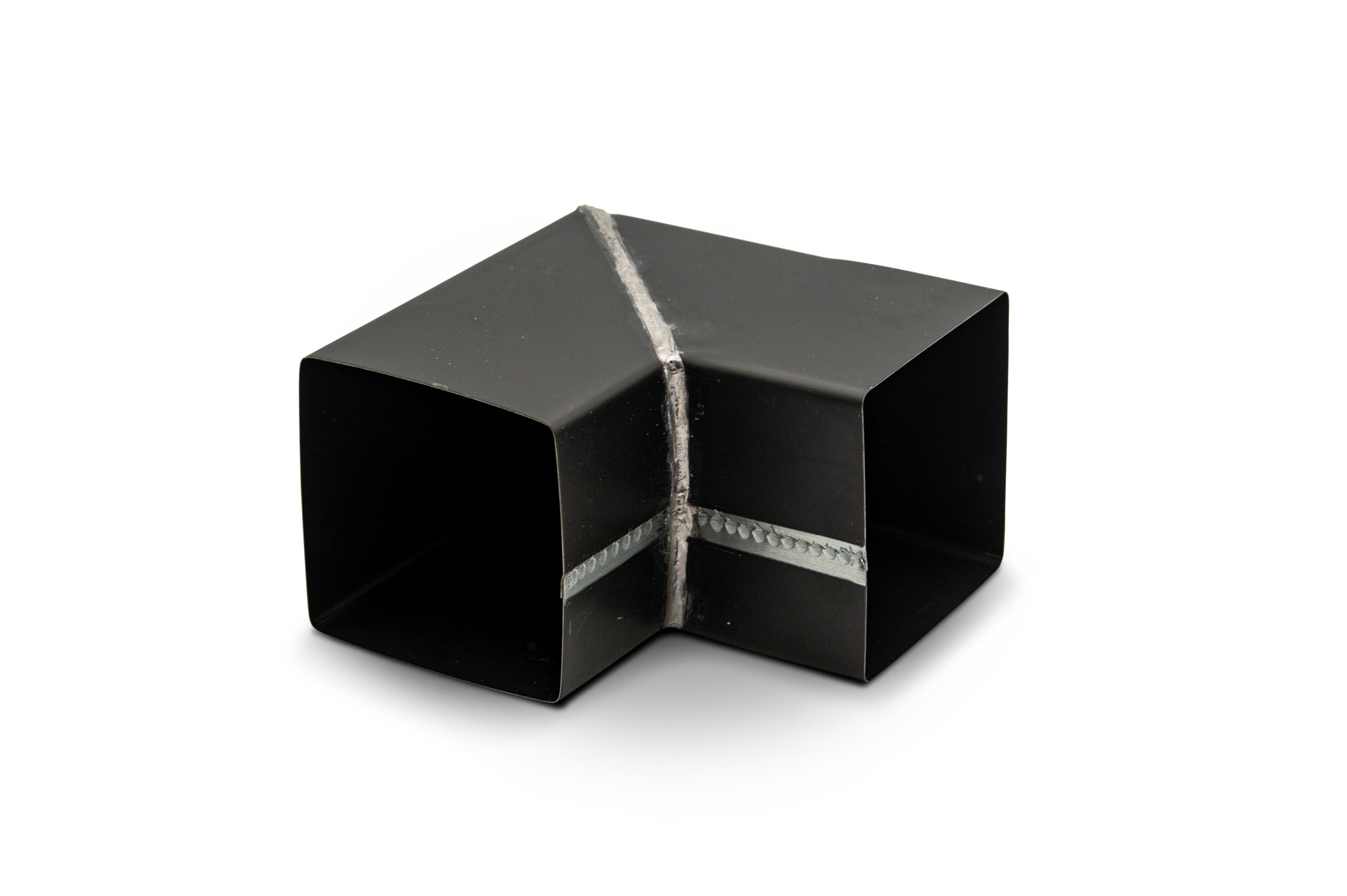 Coude carré 100/100 87° Zinc Noir