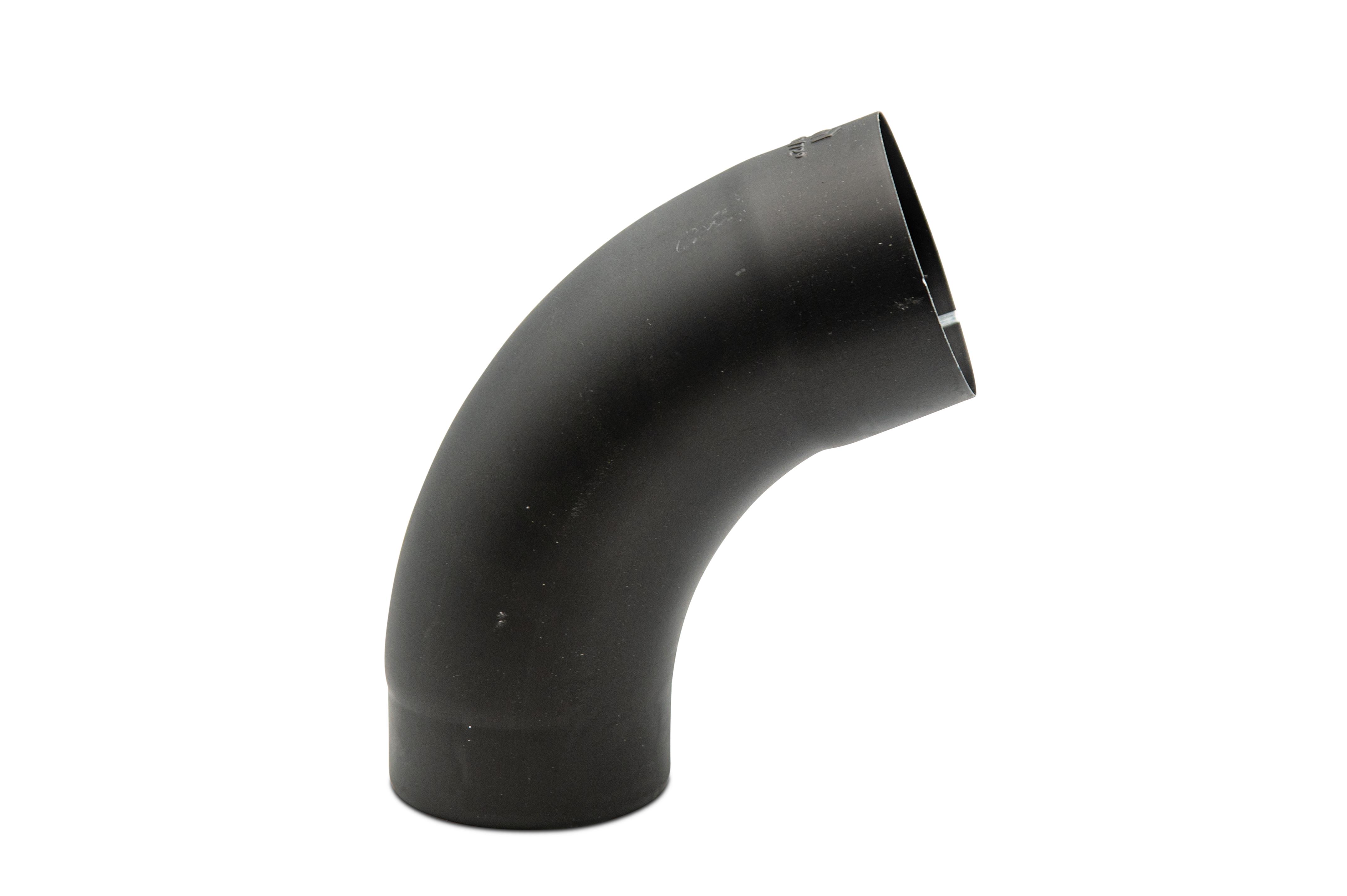 Coude rond 100 72° Zinc Noir