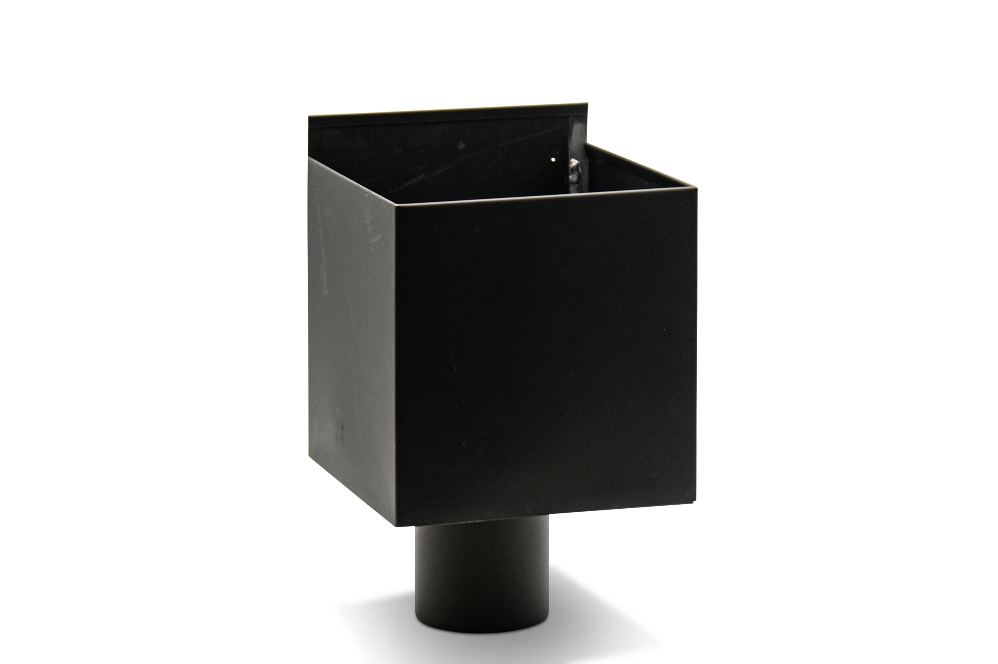 Entonnoir boite à eau rond 100 Zinc Noir
