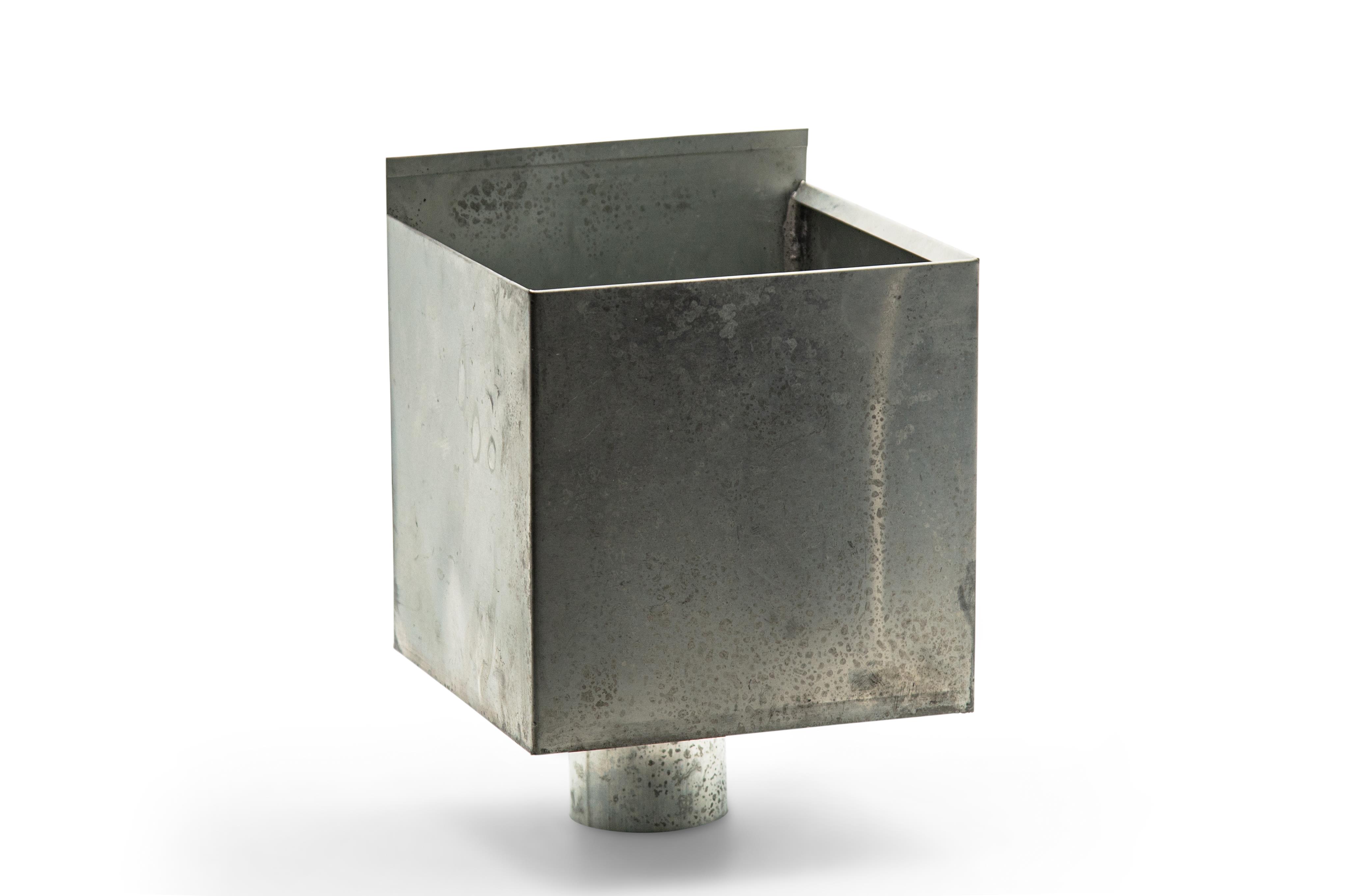 Entonnoir boite à eau rond 080 Zinc Naturel