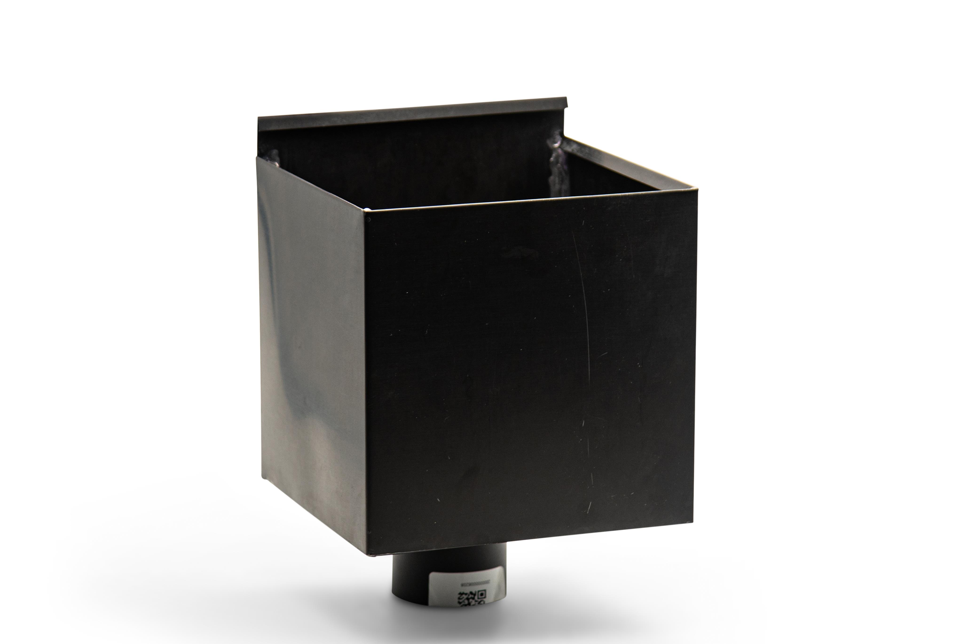 Entonnoir boite à eau rond 080 Zinc Noir