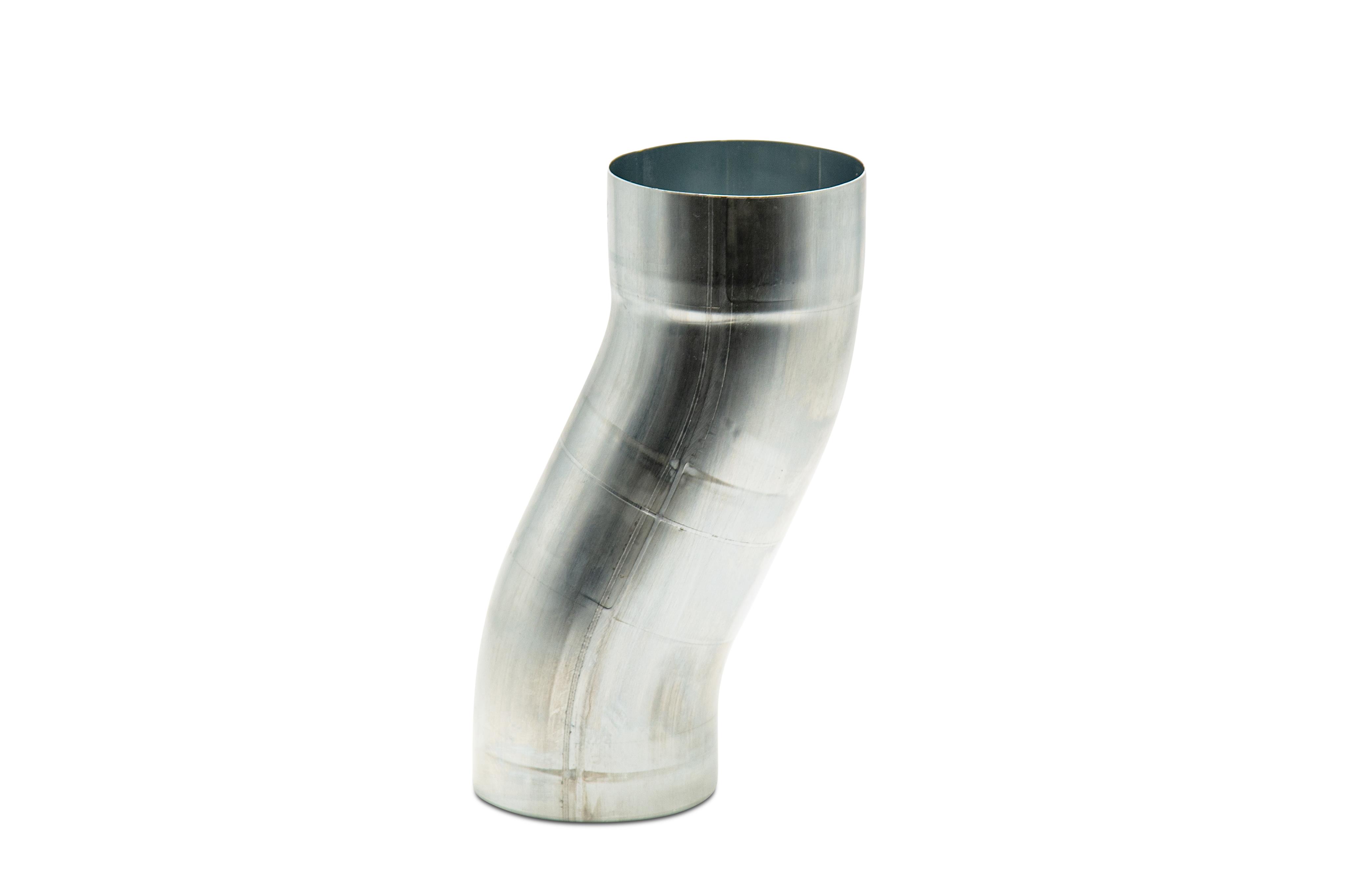 Coude rond 100 "S" Zinc Naturel