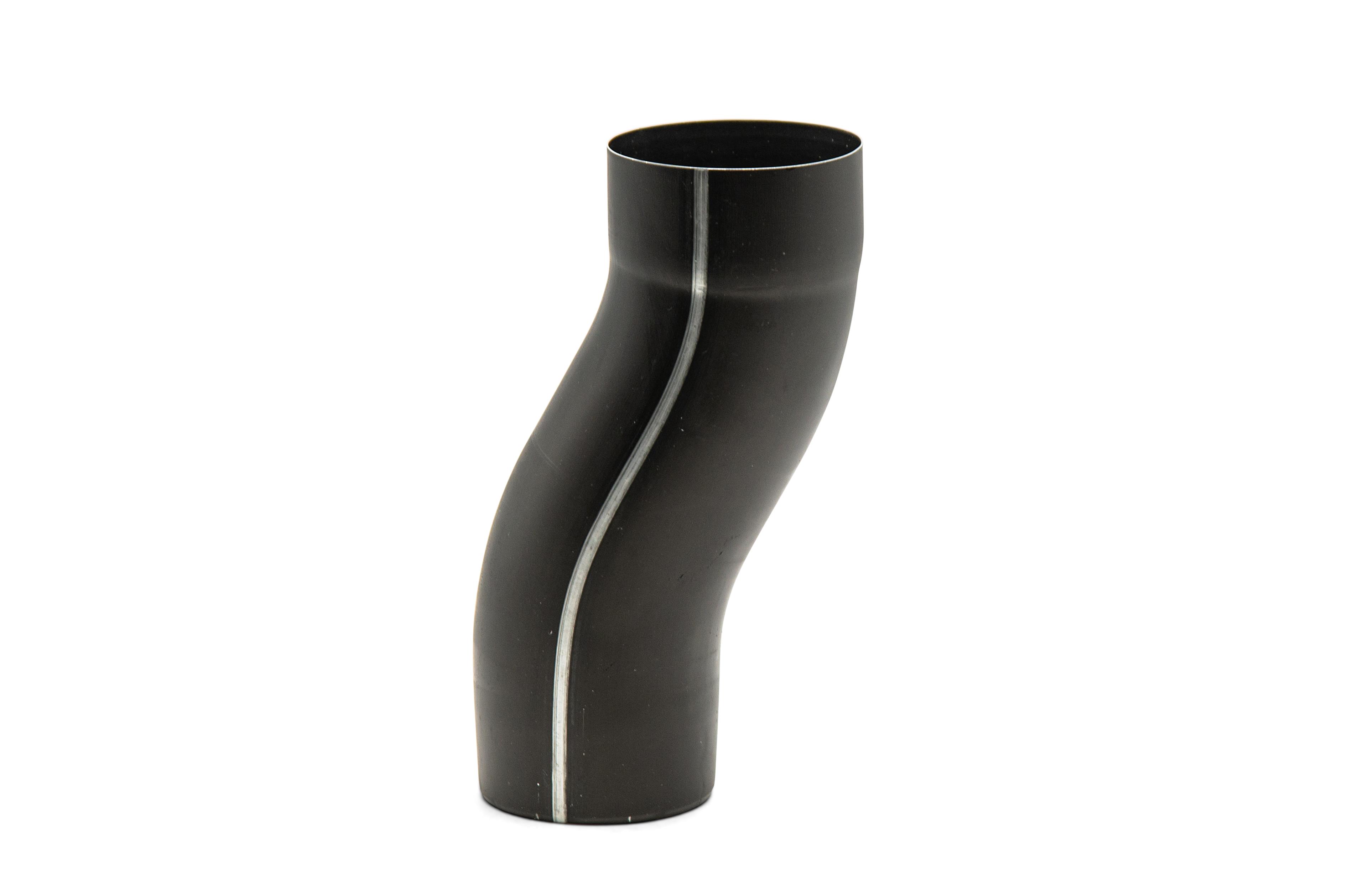 Coude rond 100 "S" Zinc Noir