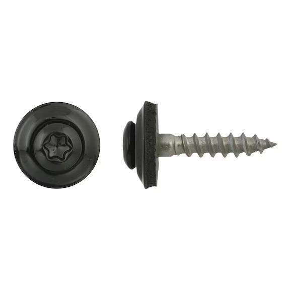 Reca - Vis Ferb. A2 RAL9005 rond 15mm. 4,5x35