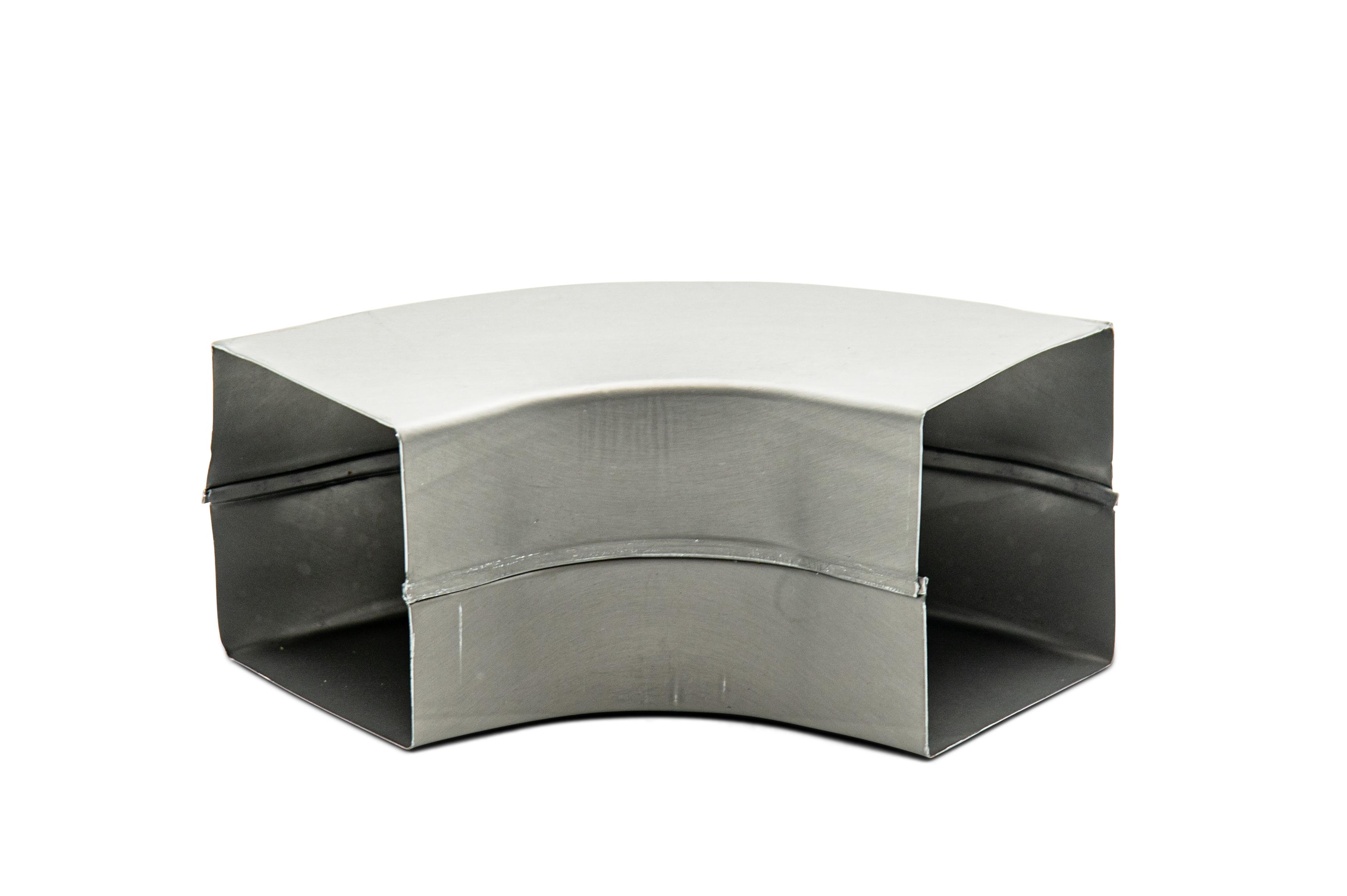 Coude carré 100/100 72° Zinc Nova