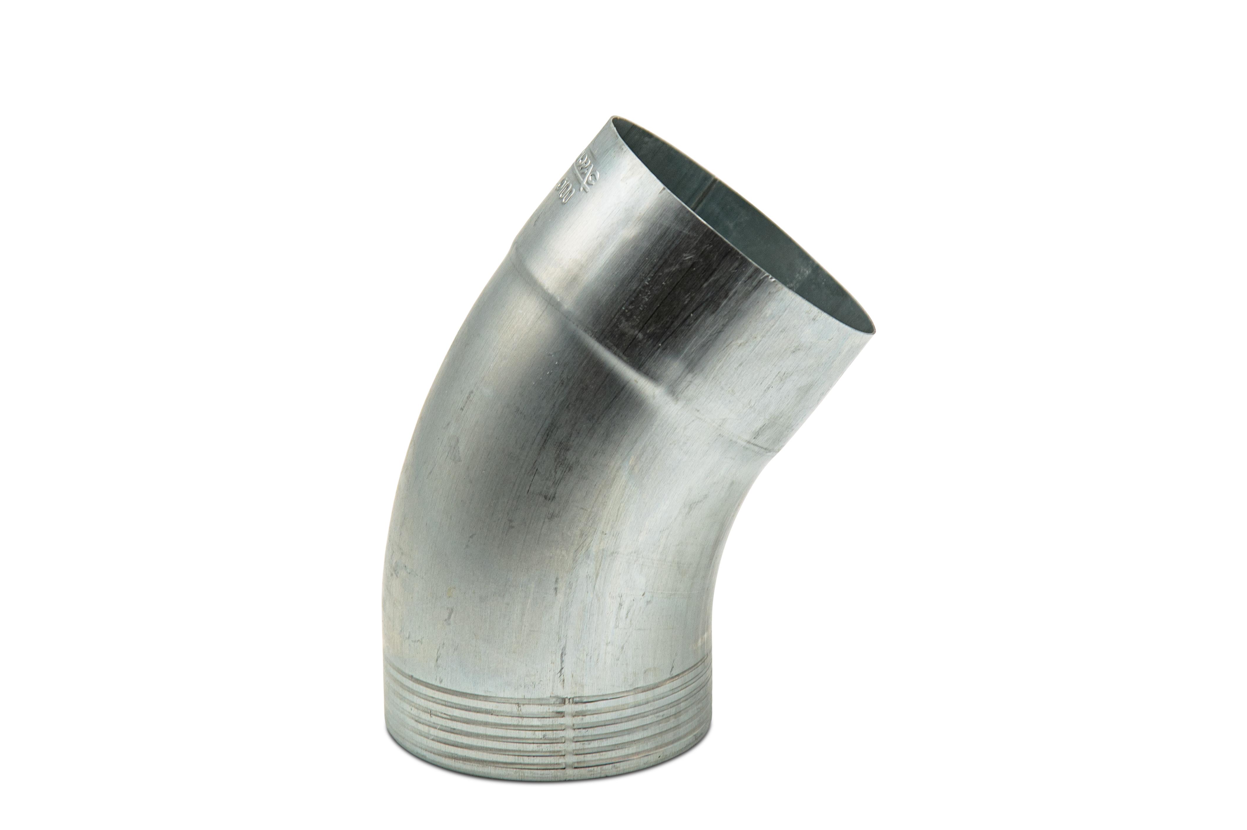 Coude rond 100 40° Zinc Naturel